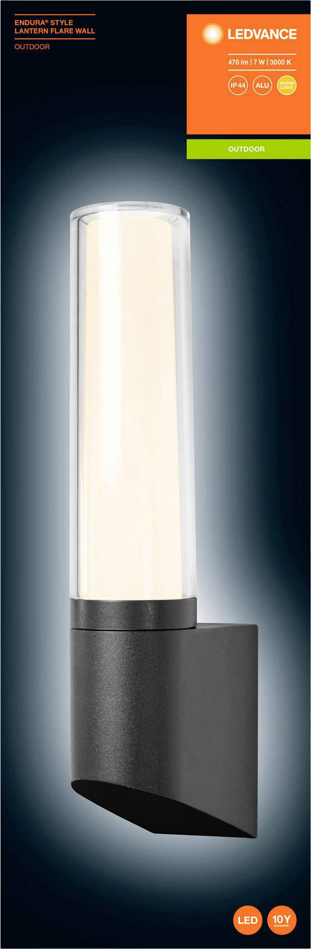 LEDVANCE Endura Style Flare 4058075478039 Applique LED extérieure 7.00 W gris foncé