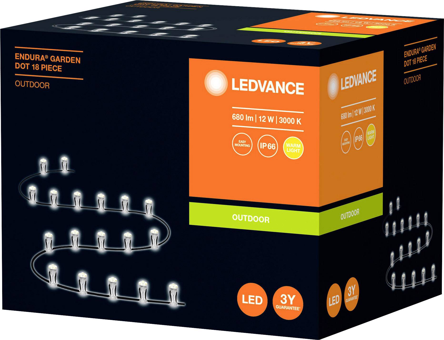 LEDVANCE 4058075478473 Endura Garden Dot Guirlande lumineuse LED LED 12 W transparent