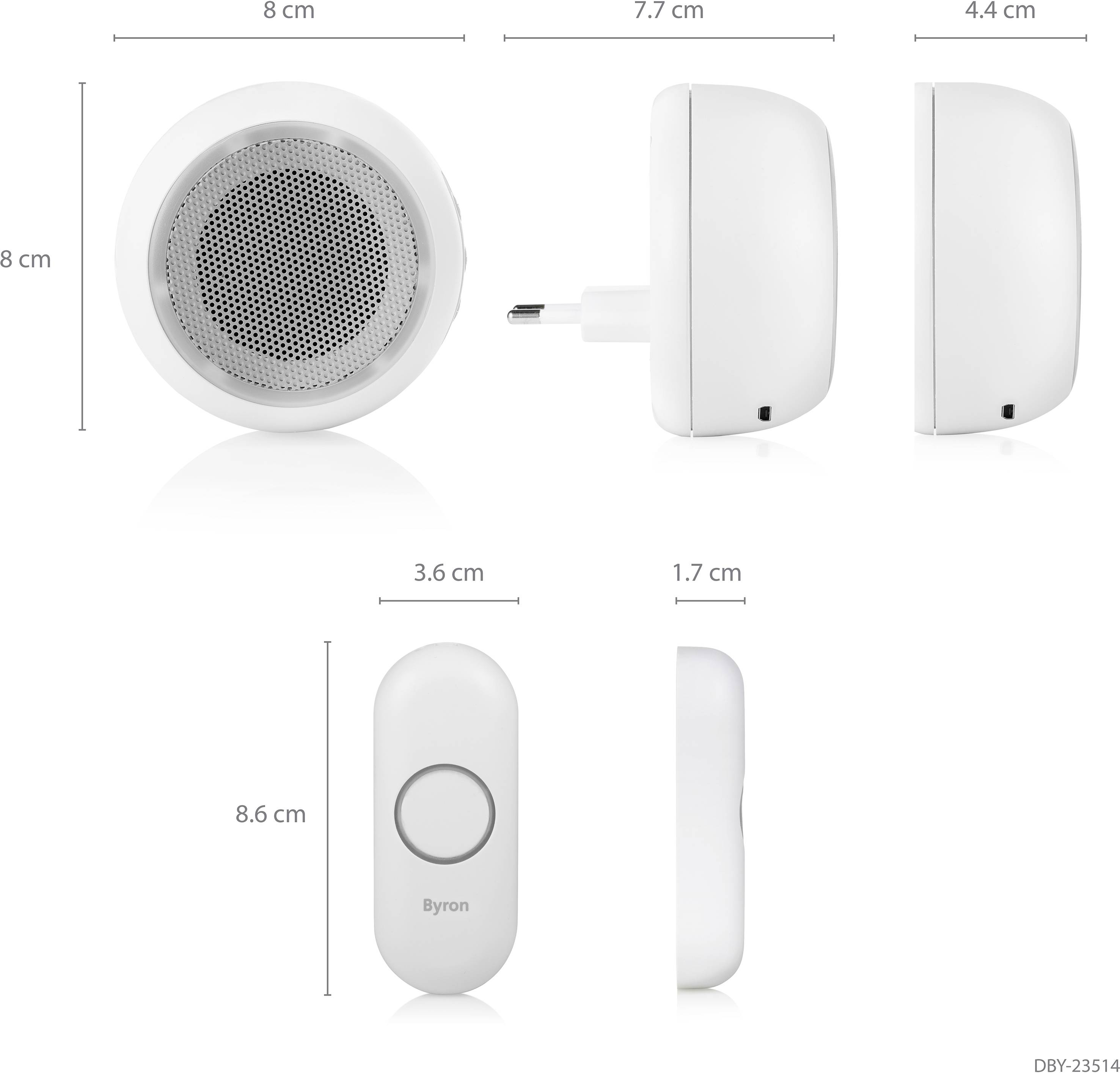 Set complet pour Sonnette sans fil Byron DBY-23514 175 m blanc