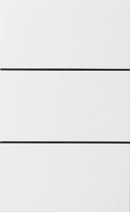 Trois lignes horizontales noires, uniformément réparties sur un fond blanc.