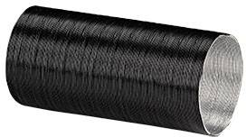 Un tube noir cylindrique à surface texturée, vu en perspective de côté.