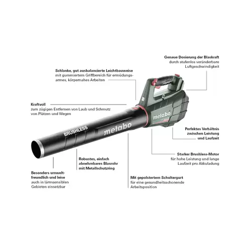 Metabo LB 18 LTX BL sans fil 601607850 Souffleur Metabo LB 18 LTX BL sans fil 601607850 Souffleur