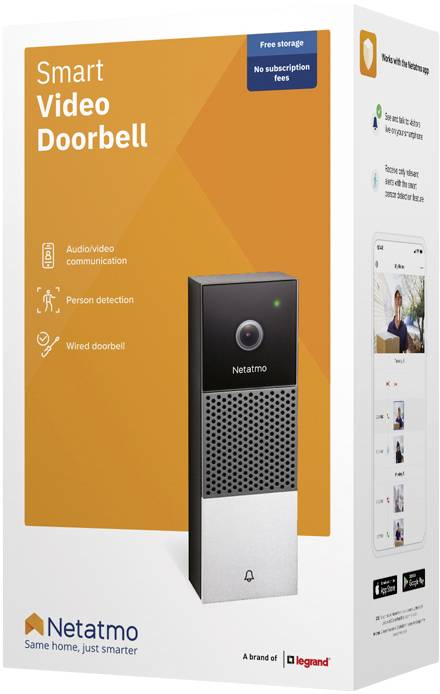 Netatmo Interphone vidéo IP Wi-Fi Set complet 1 foyer noir, argent