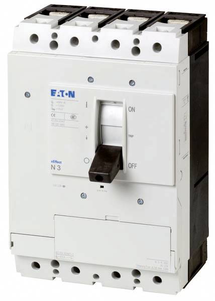 Un disjoncteur électrique d'Eaton, doté d'un grand levier central marqué 'ON' et 'OFF', destiné à la protection des circuits électriques.
