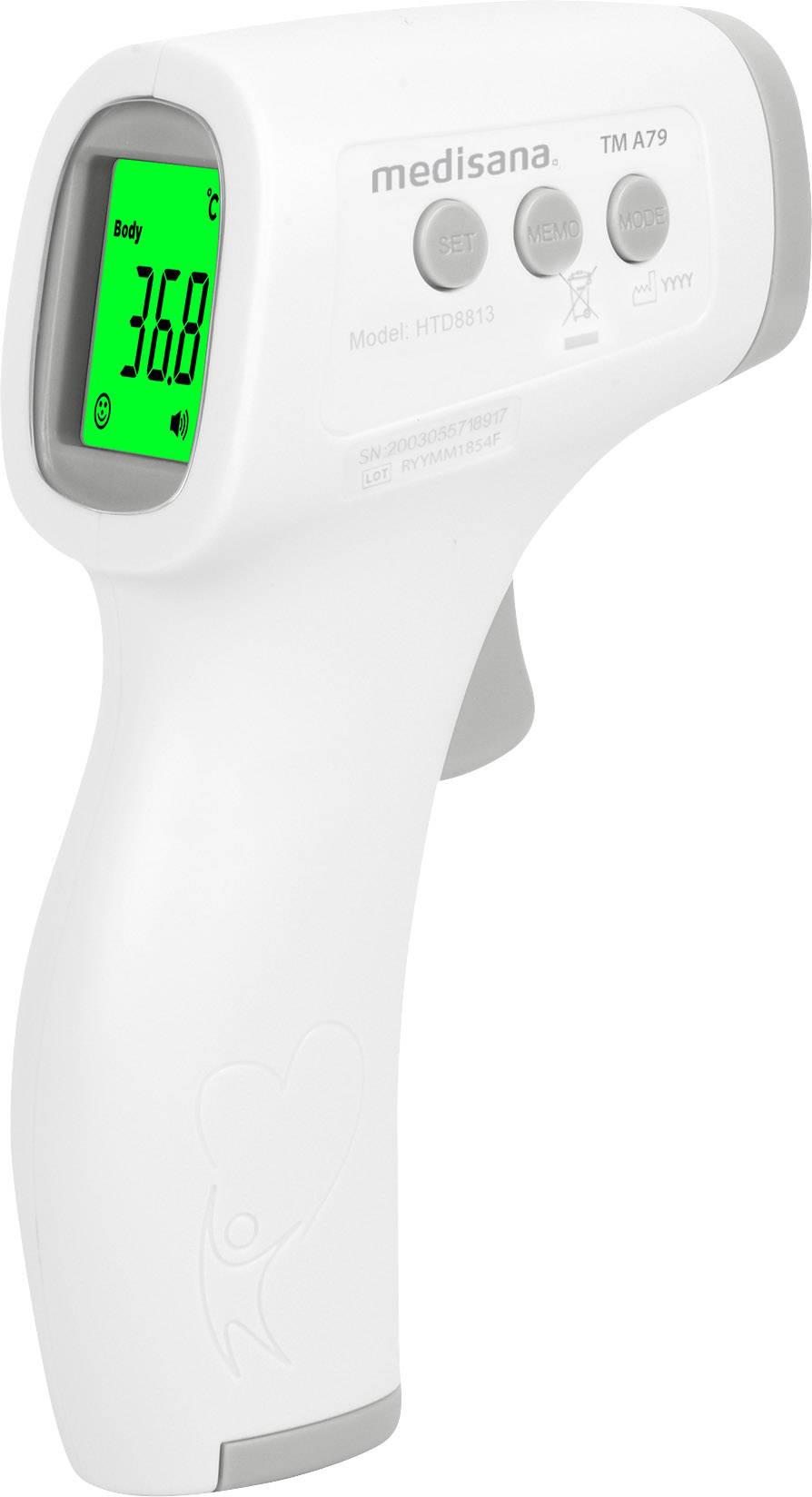 Medisana TM A79 Thermomètre médical infrarouge avec alarme spéciale fièvre, avec éclairage LED