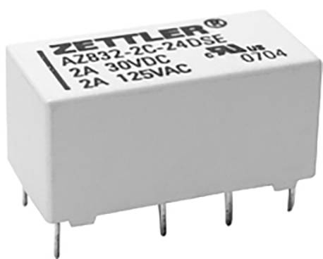 Zettler Electronics AZ832P2-2C-5DE Relais pour circuits imprimés 5 V/DC 3 A 2 inverseurs (RT)