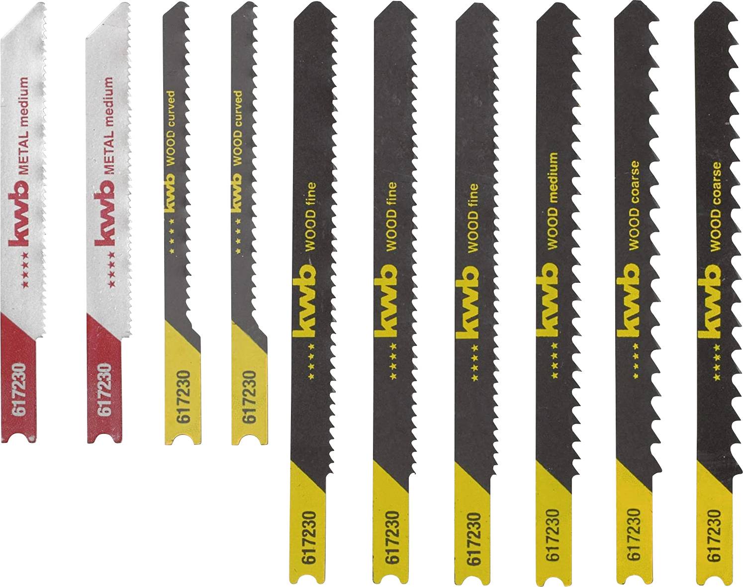 kwb 617230 Lot de lames de scie sauteuse kwb, 10 pièces 1 pc(s)