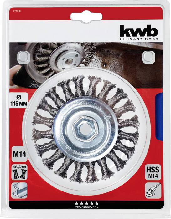 kwb BROSSE À DISQUE AGGRESSO-FLEX ®, FIL D'ACIER, M 14, GEZOPFT 719730 1 pc(s)