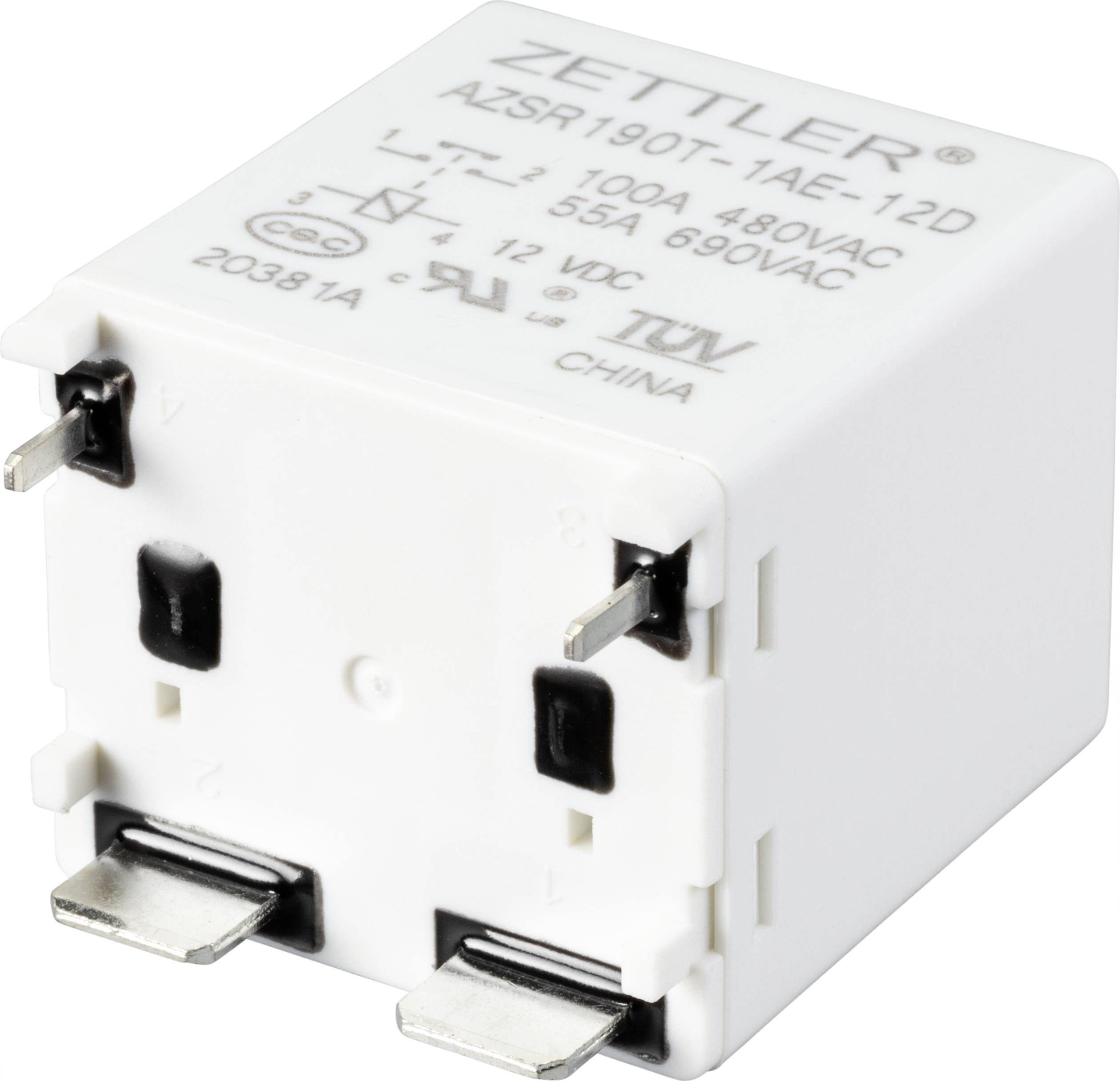 Zettler Electronics AZSR190T-1AE-12D Relais de puissance 12 V/DC 100 A 1 NO (T) 1 pc(s)