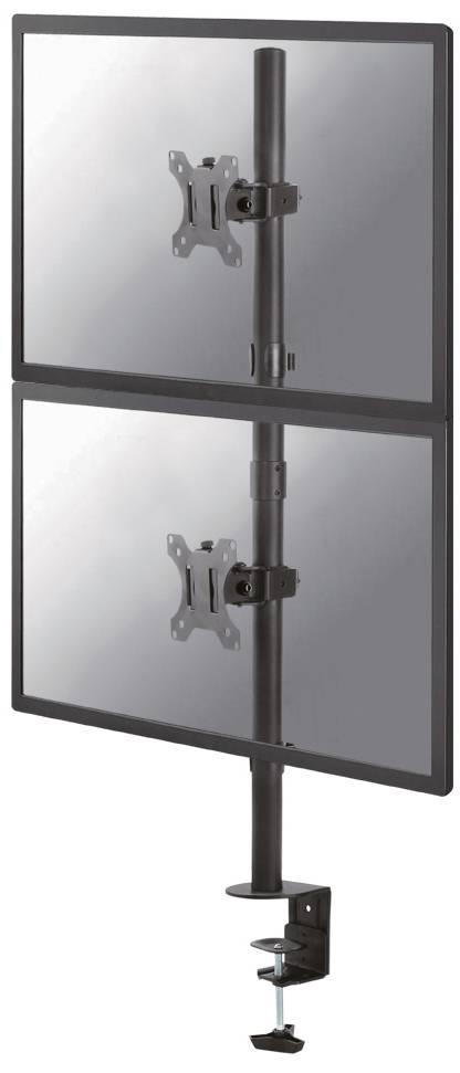 Neomounts FPMA-D550DVBLACK x2 Support de table pour écran 25,4 cm (10") - 81,3 cm (32") mobile, rotatif, inclinable noir