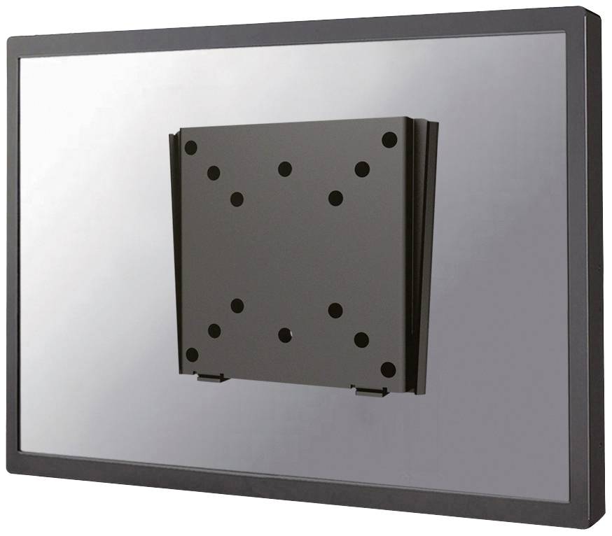 Un écran plat avec un support VESA noir au centre pour un montage mural. L'écran est éteint.