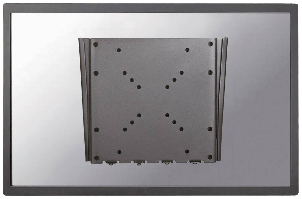 Un écran rectangulaire avec un support incurvé en son centre, présentant plusieurs trous de vis pour la fixation.