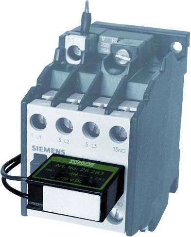 Un contacteur électrique de Siemens avec le numéro de modèle '3RT1016-1BB41', montrant des bornes et une bobine pour 230 V AC.