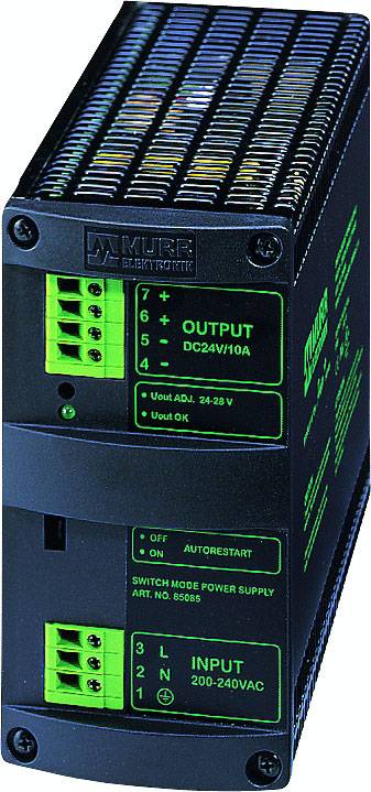 Alimentation 24V/10A avec affichage LED vert