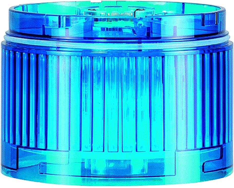 Récipient en plastique bleu transparent à surface cannelée. Utilisé pour le rangement de petits objets ou matériaux.