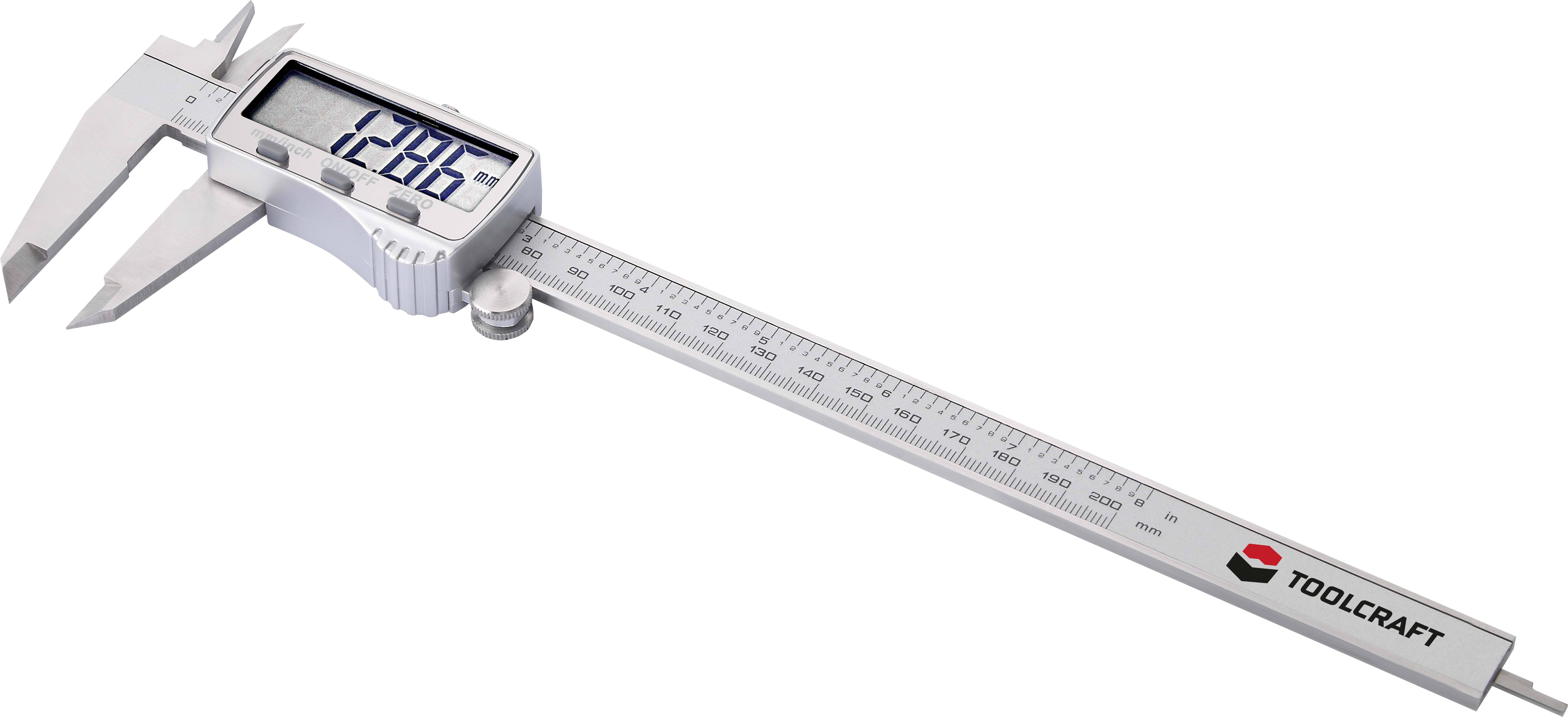 Pied à coulisse numérique TOOLCRAFT DIN EN 862 TO-6935868 200 mm