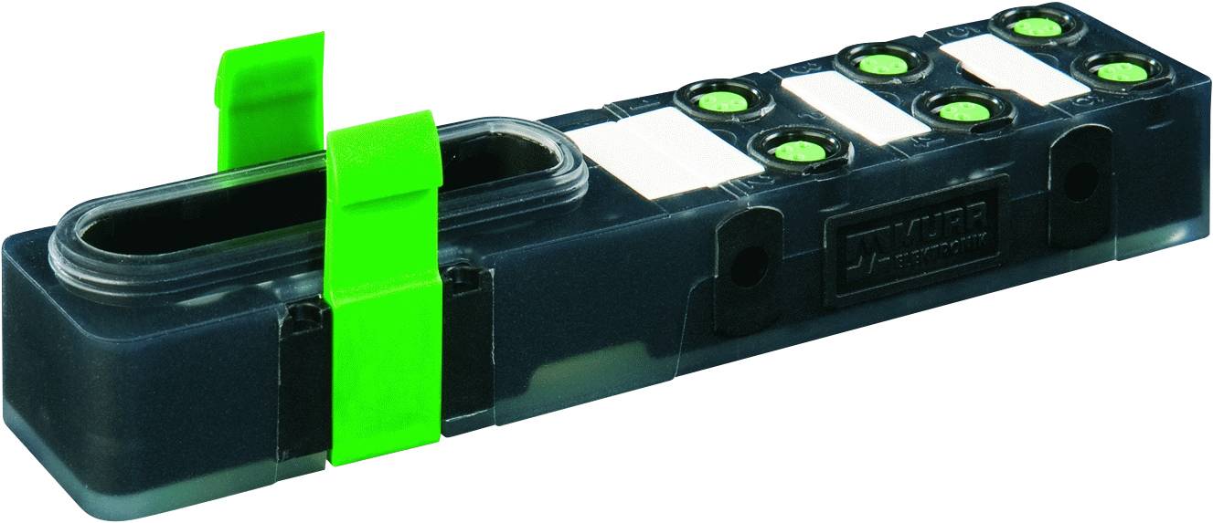 Chargeur de chevilles avec clips et chevilles verts, prêt pour la fixation.
