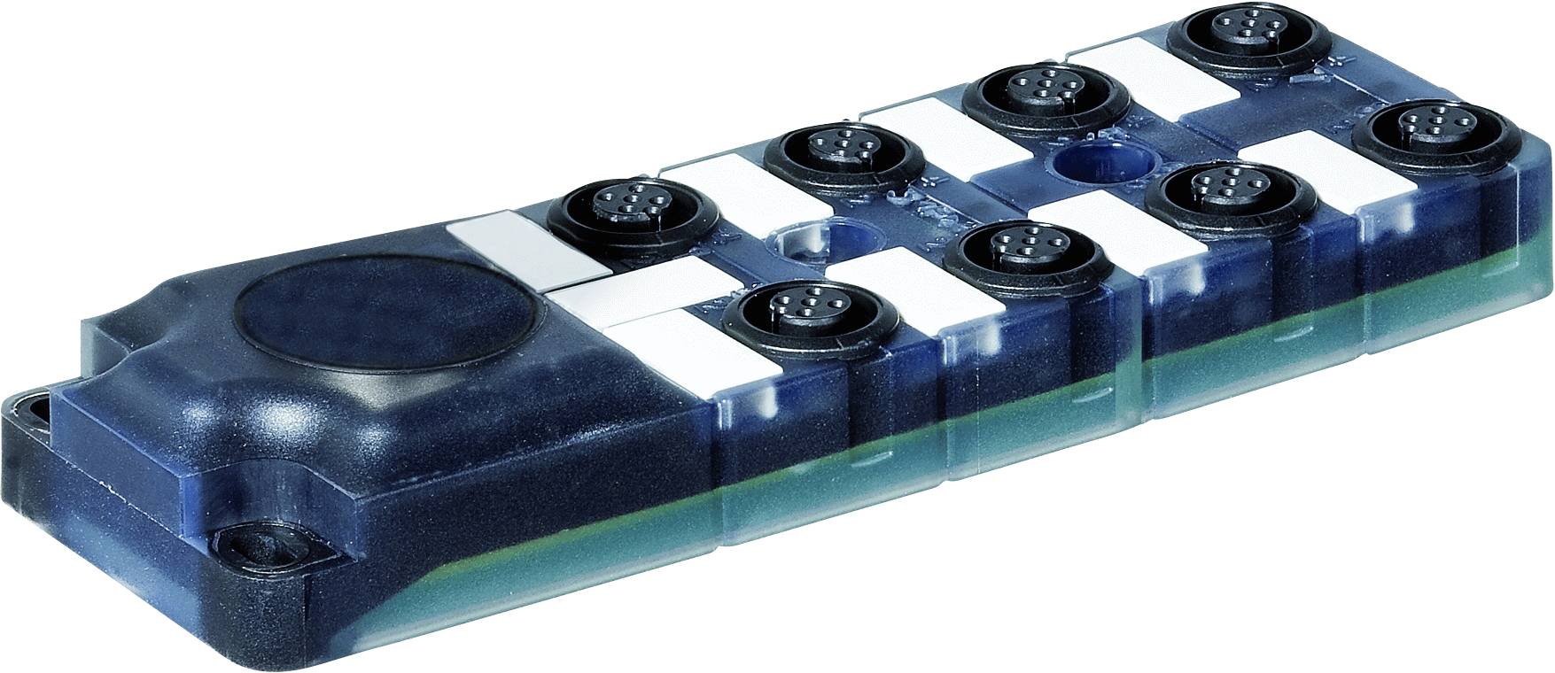 Un dispositif électronique rectangulaire avec plusieurs connexions sur sa surface, probablement destiné à une utilisation industrielle.
