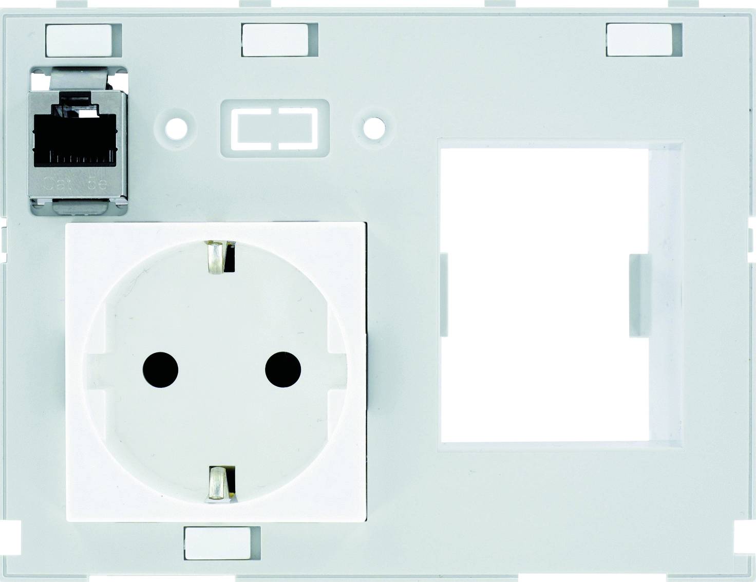 Insert combiné double Allemagne 1 x RJ45 femelle/femelle + découpe pour commutateur FI/LS 2 pôles Modlink MSDD Murrelektronik