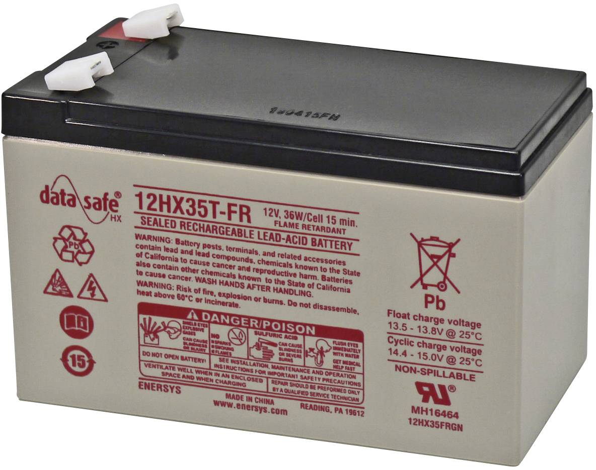 EnerSys Hawker Longlife DataSafe HX 12HX35FR Batterie au plomb 12 V 7.6 Ah plomb (AGM) (l x H x P) 151 x 100 x 65 mm cosses