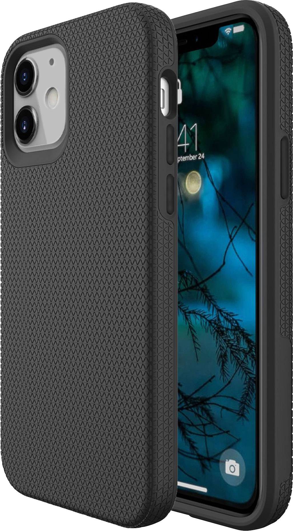 JT Berlin Pankow Solid Coque arrière Apple iPhone 12 mini noir résistant aux chocs, chargement par induction