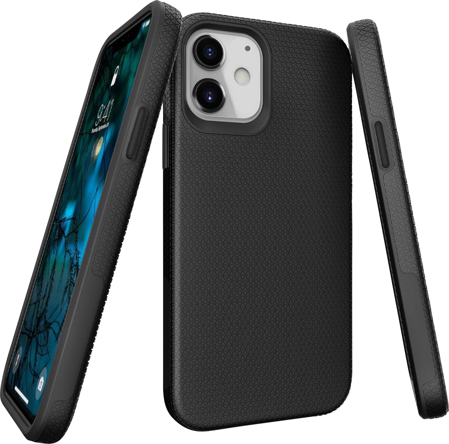 JT Berlin Pankow Solid Coque arrière Apple iPhone 12 mini noir résistant aux chocs, chargement par induction