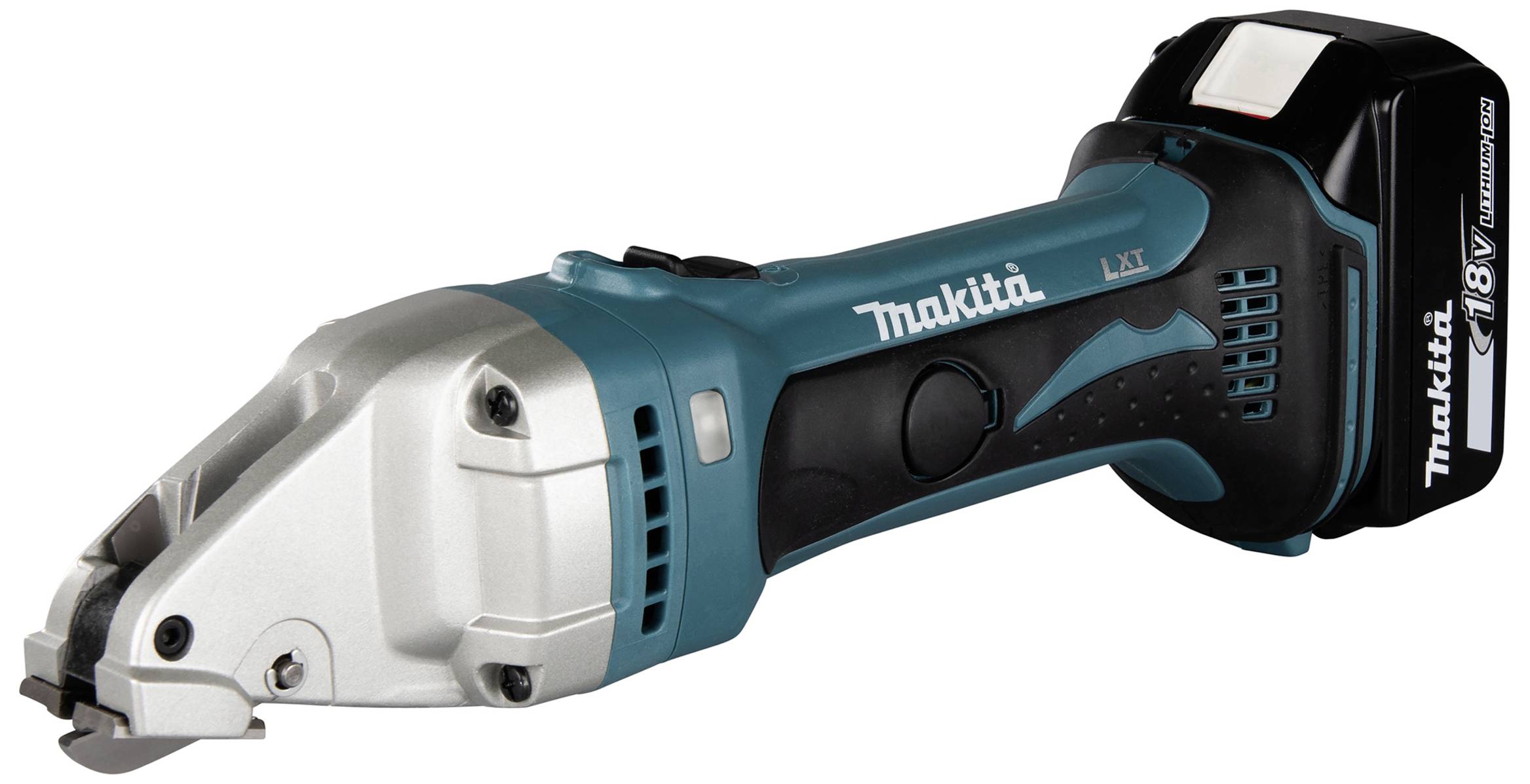 Makita Cisaille à tôle sans fil DJS161RTJ + 2 batteries, + chargeur, + mallette