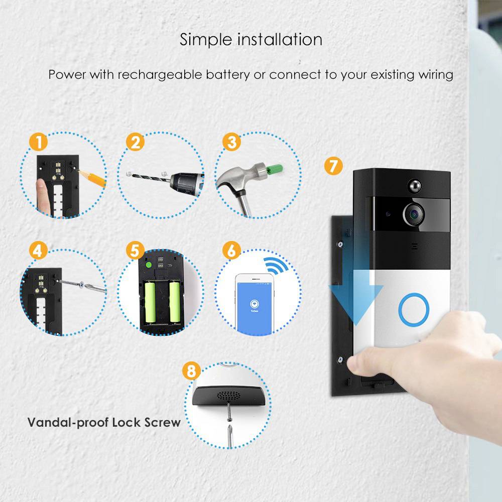 B & S Technology Interphone vidéo Wi-Fi