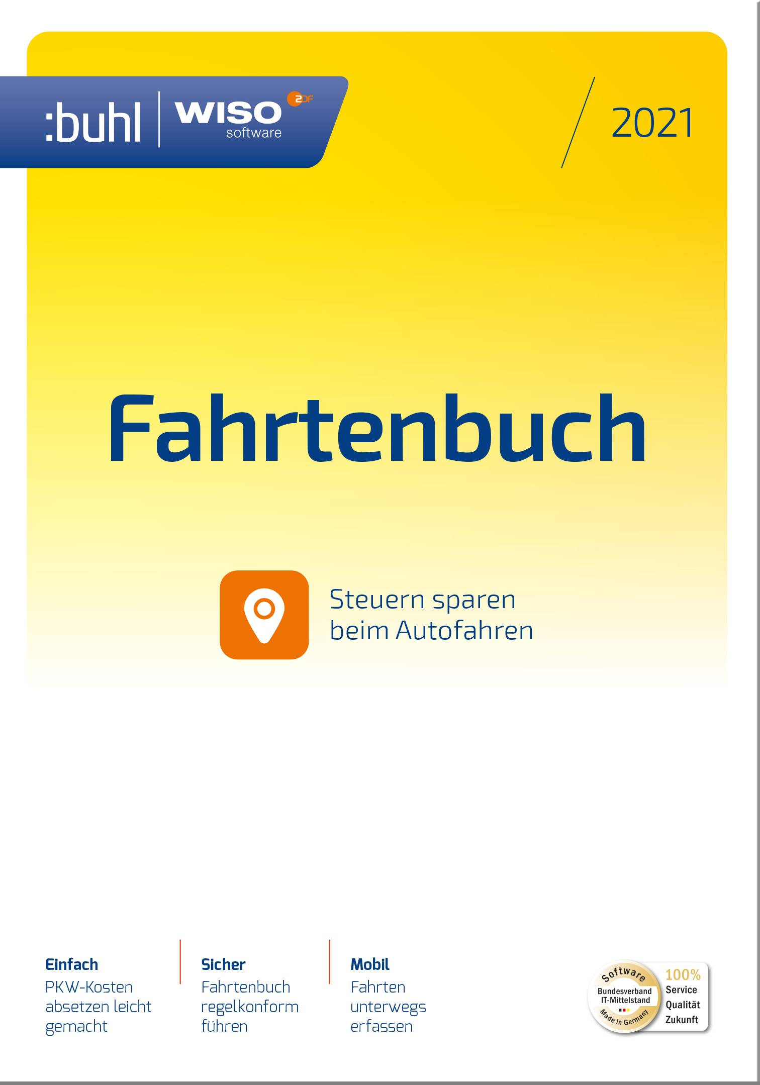 WISO Fahrtenbuch 2021 licence annuelle, 1 licence Windows Logiciel de finance