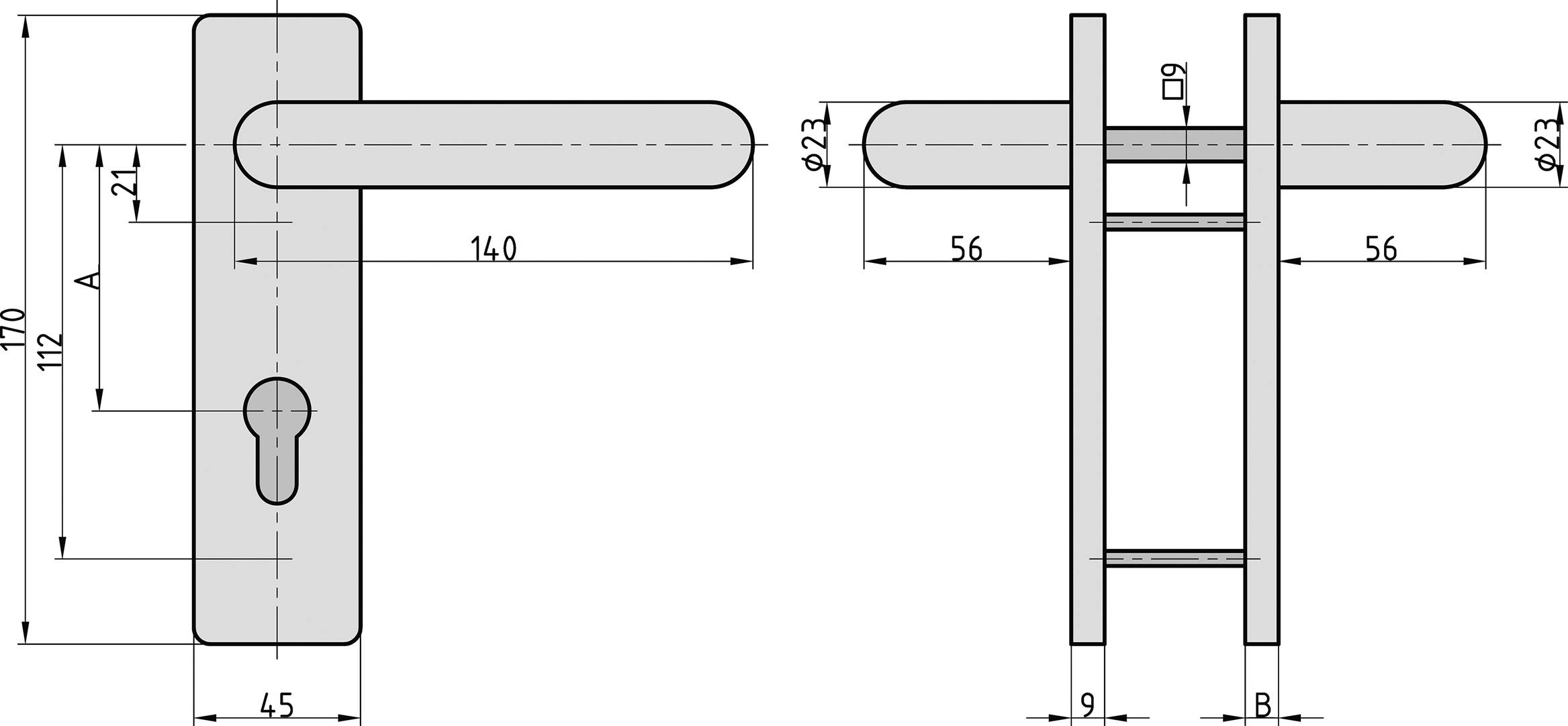 Ferrure de protection de gâchette Basi 7529-0200