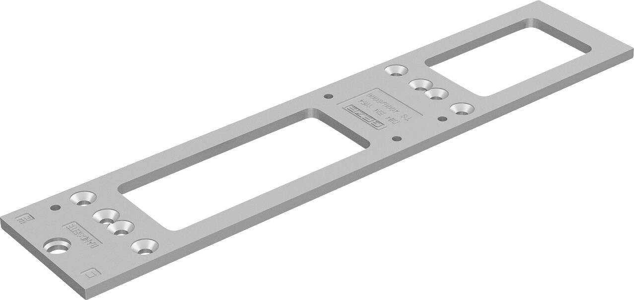 GEZE 1400-0002 Plaque de montage argent