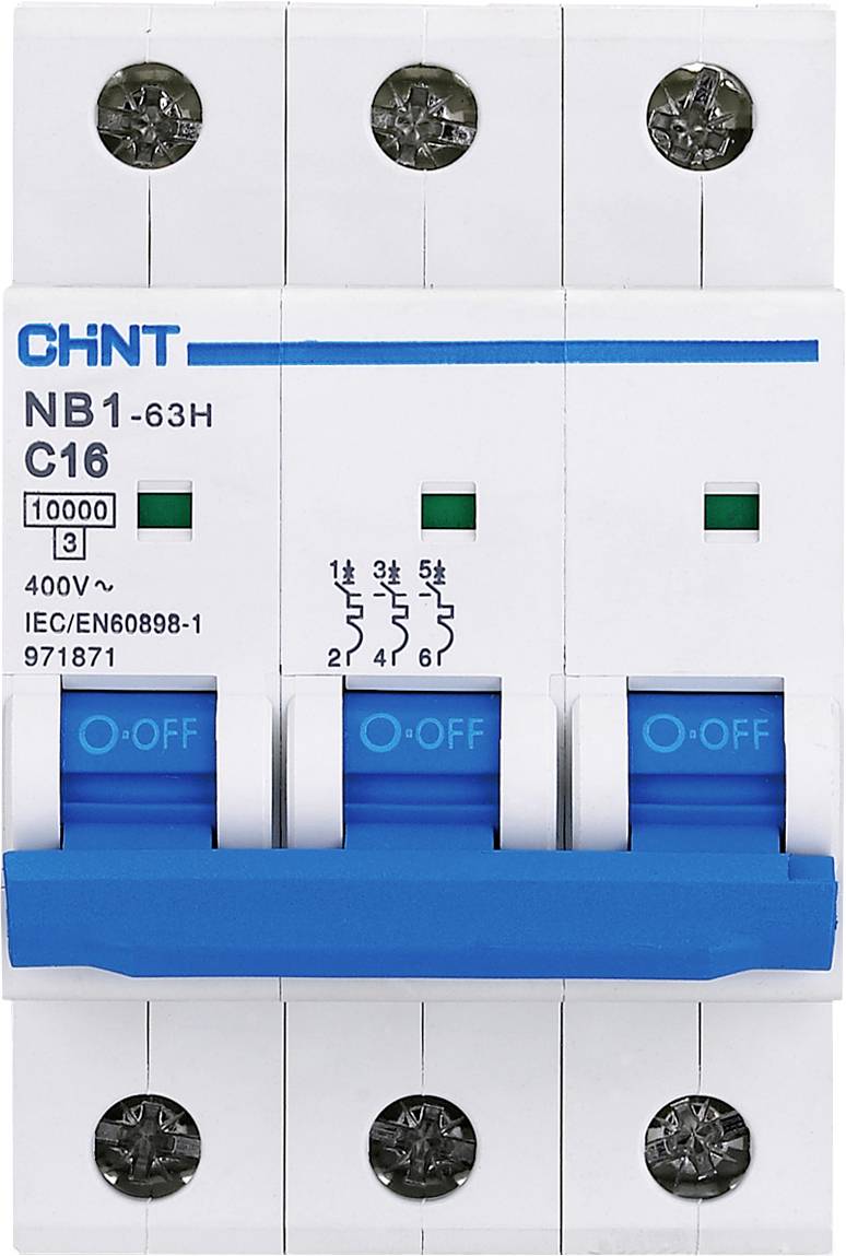 Chint 179868 NB1L Disjoncteur 3 pôles 16 A