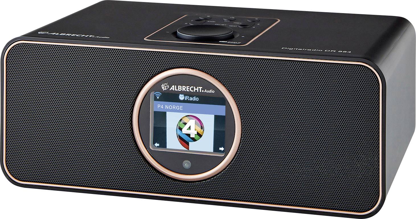 Albrecht DR 884 Radio de table Internet Internet, DAB+, DAB, FM radio internet avec télécommande noir