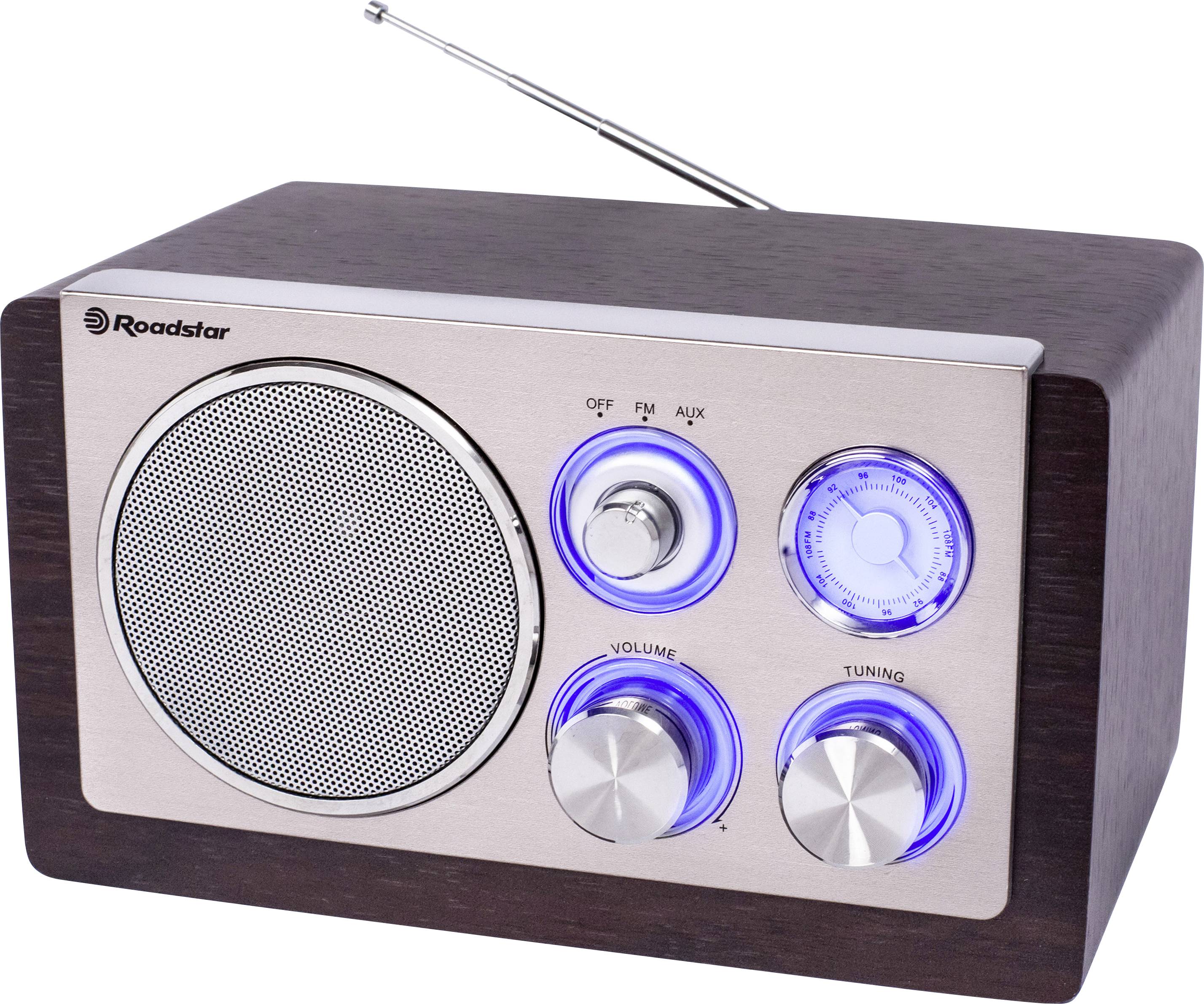 Roadstar HRA-1245N Radio de cuisine FM, AM AUX bois, argent