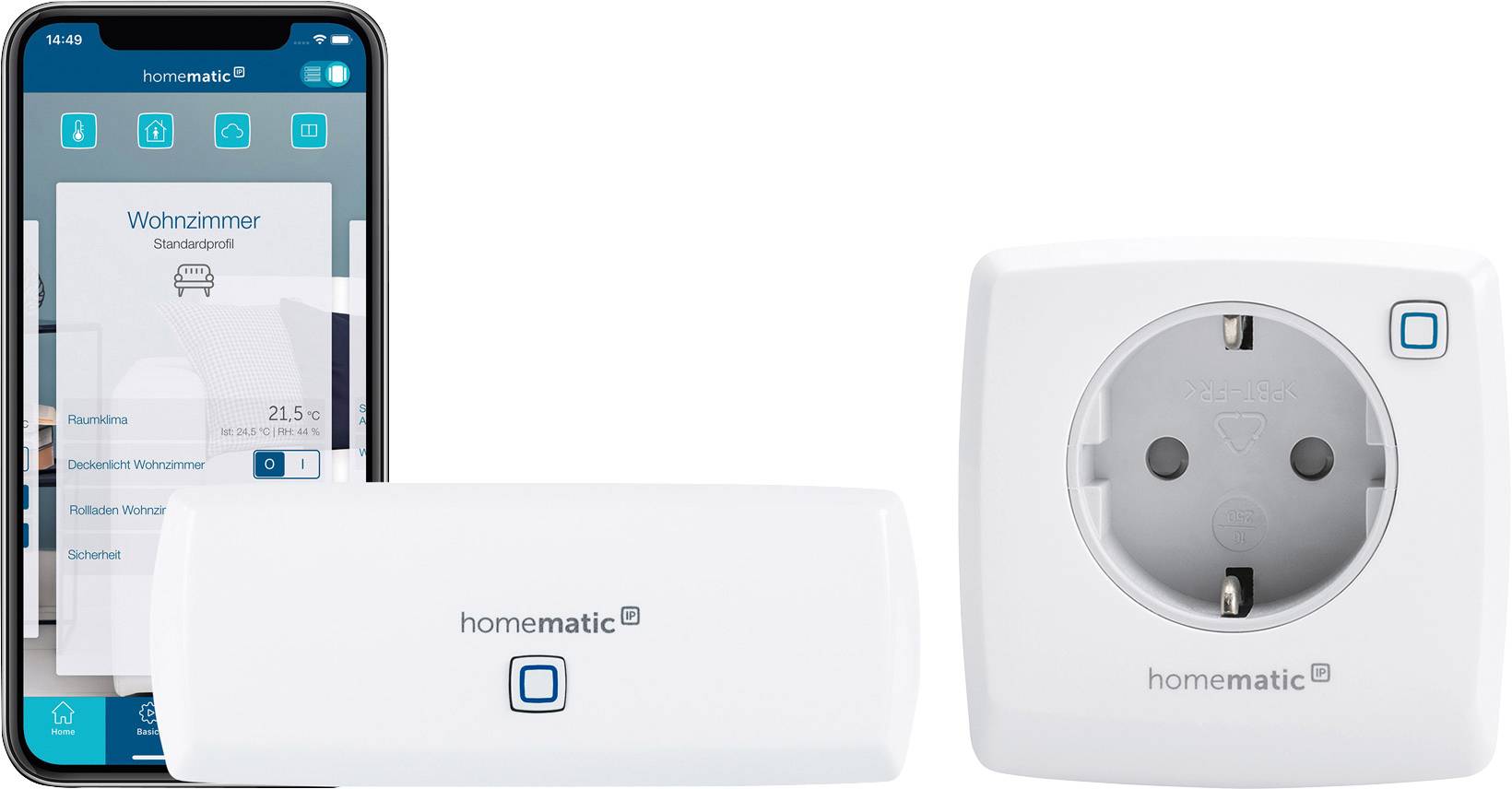 Homematic IP sans fil Kit de démarrage WLAN-HAP + Funk-Steckdose HMIP-PS