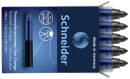 Schneider Cartouche de recharge pour stylo roller One Change 0.6 mm noir 185401 5 pc(s)/emb. 5 pc(s)