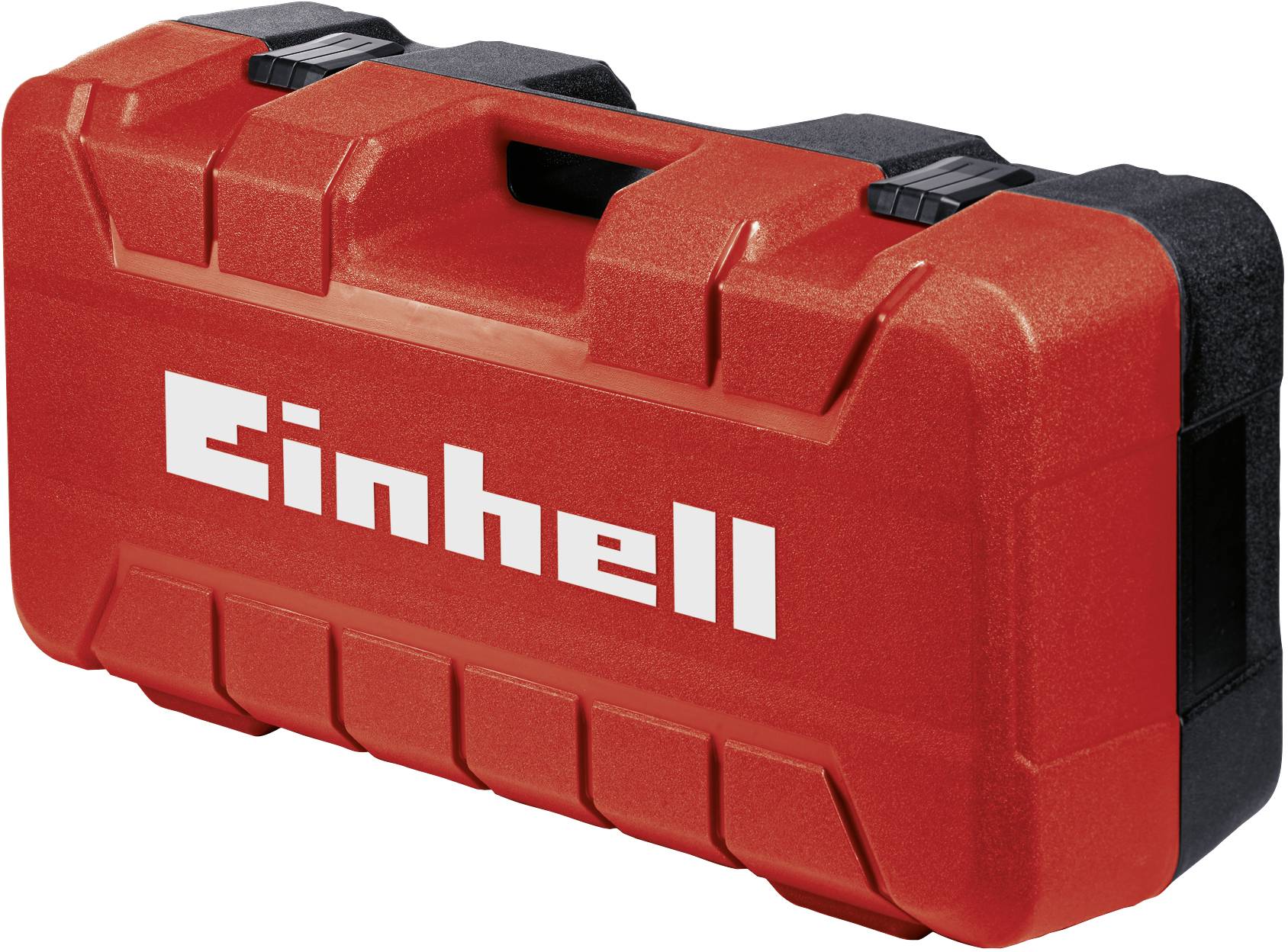 Coffret à outils rouge portant l'inscription 'Einhell', design robuste pour le transport des outils.