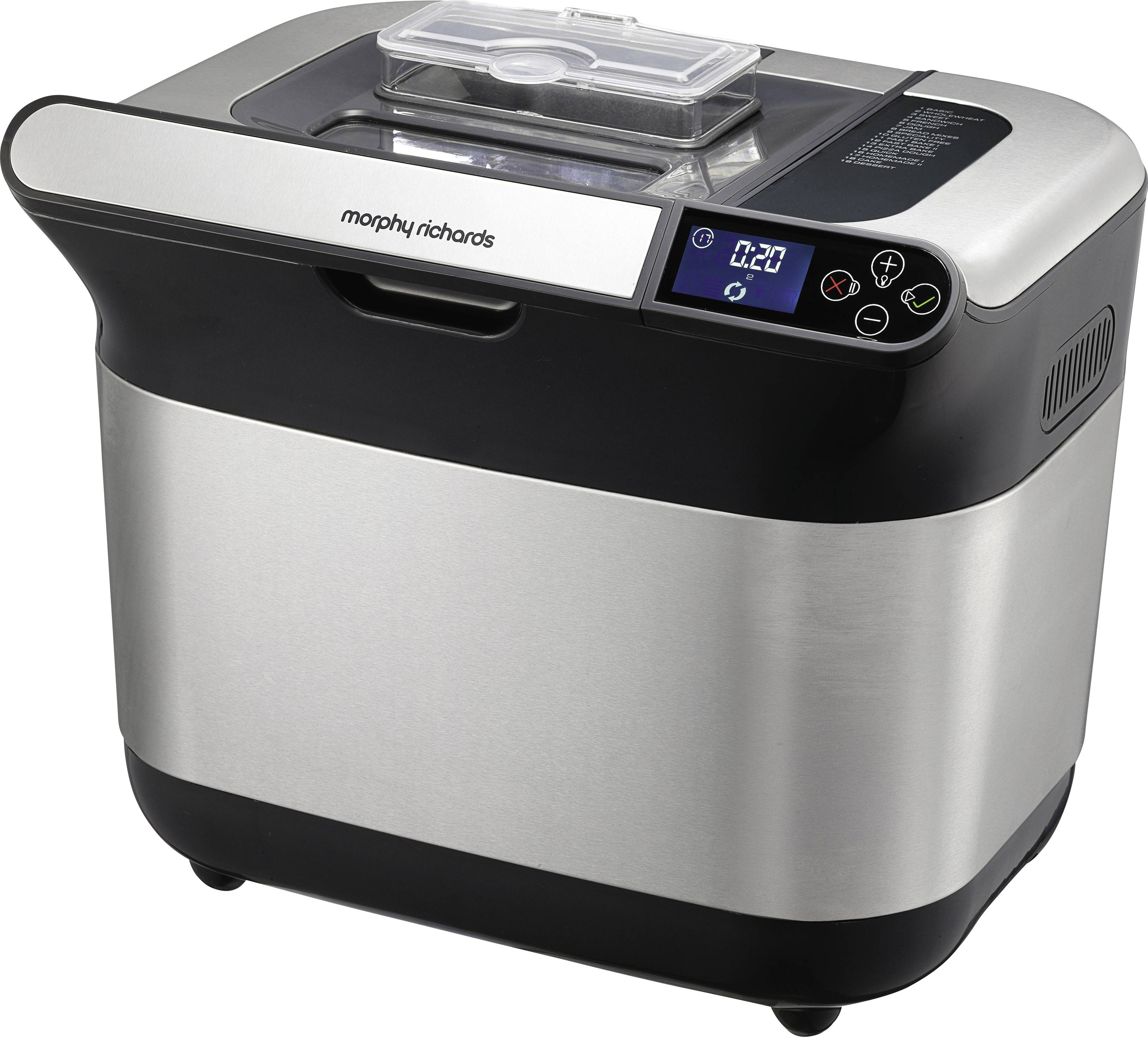 Morphy Richards Premium Plus Machine à pain acier inoxydable, noir
