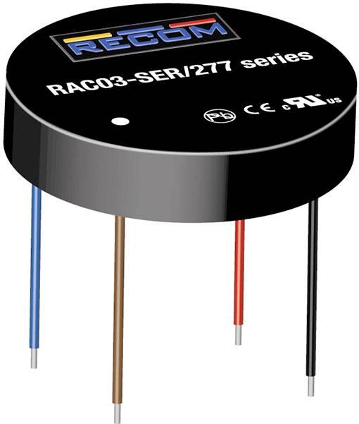RECOM RAC03-24SER/277 Alimentation CA/CC pour circuits imprimés 24 V 3 W