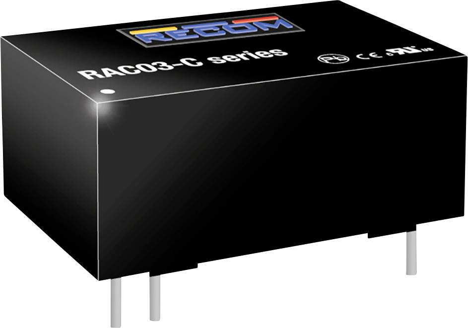 RECOM RAC03-09SC Alimentation CA/CC pour circuits imprimés 9 V 3 W