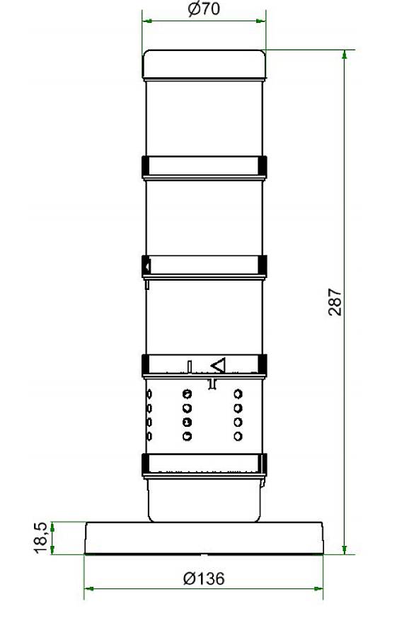 Afficheur du niveau de CO2 SignalSet Werma Signaltechnik 649.000.10 rouge, jaune, vert 1 set