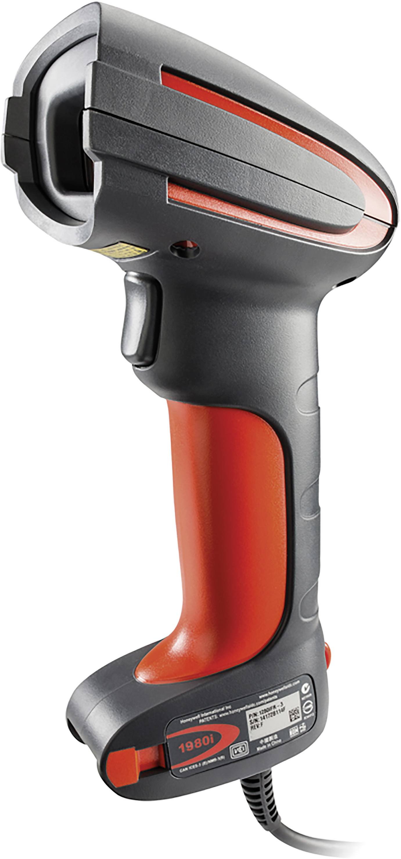 Honeywell AIDC Granit 1980i Lecteur de code-barres 2D filaire 1D, 2D imagerie rouge scanner à main RS232, USB