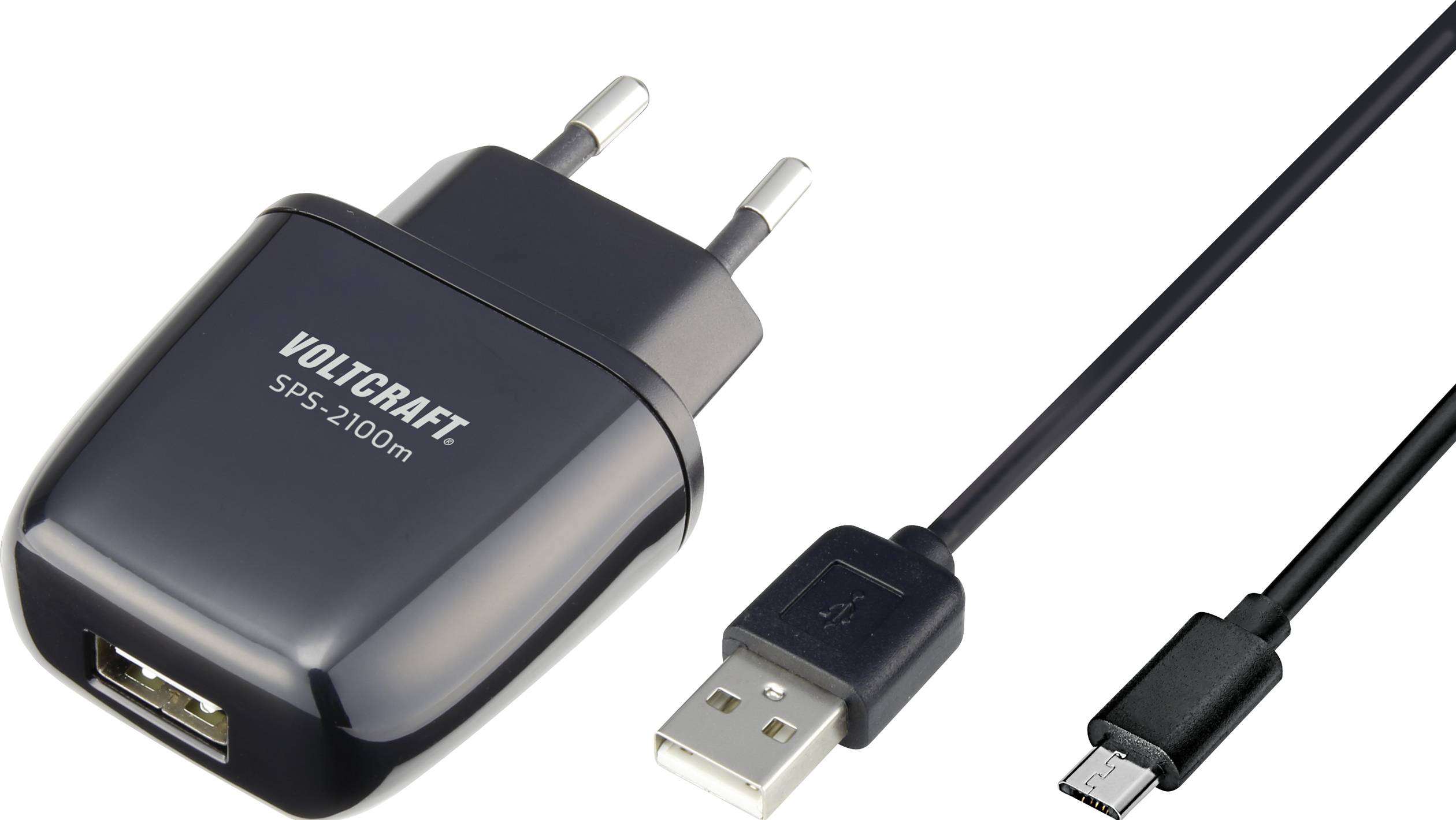 VOLTCRAFT SPS-2100m Chargeur USB 10.5 W 1x USB-A, 1x Micro-USB noir intérieure convient pour Raspberry Pi 2