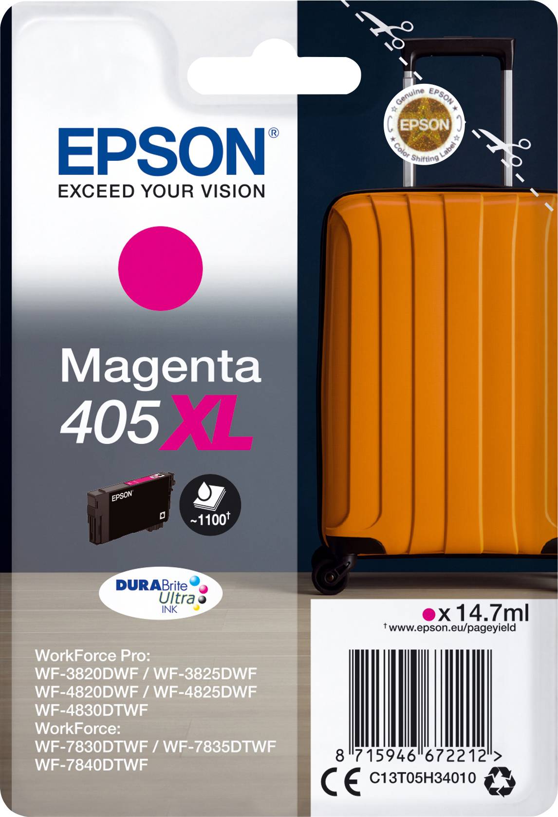 Epson Encre T05H3, 405XL d'origine magenta C13T05H34010