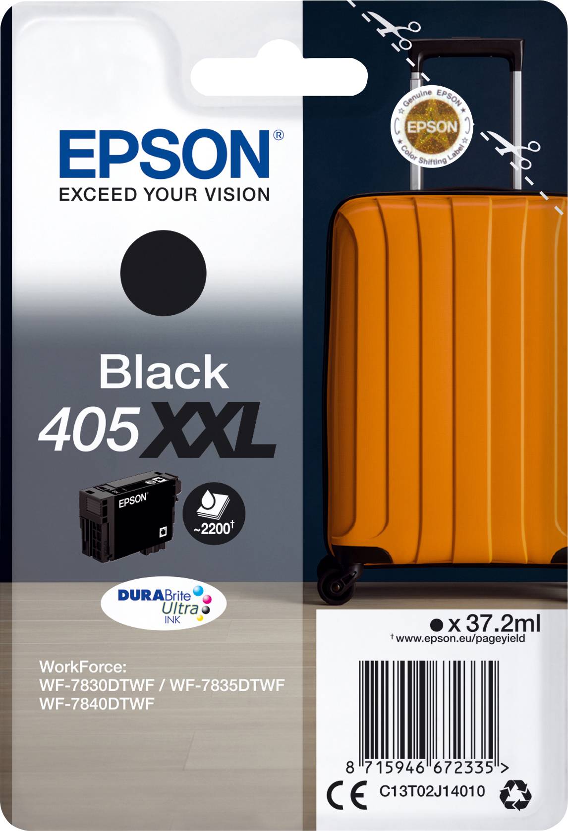 Epson Encre T02J1, 405XXL d'origine noir C13T02J14010