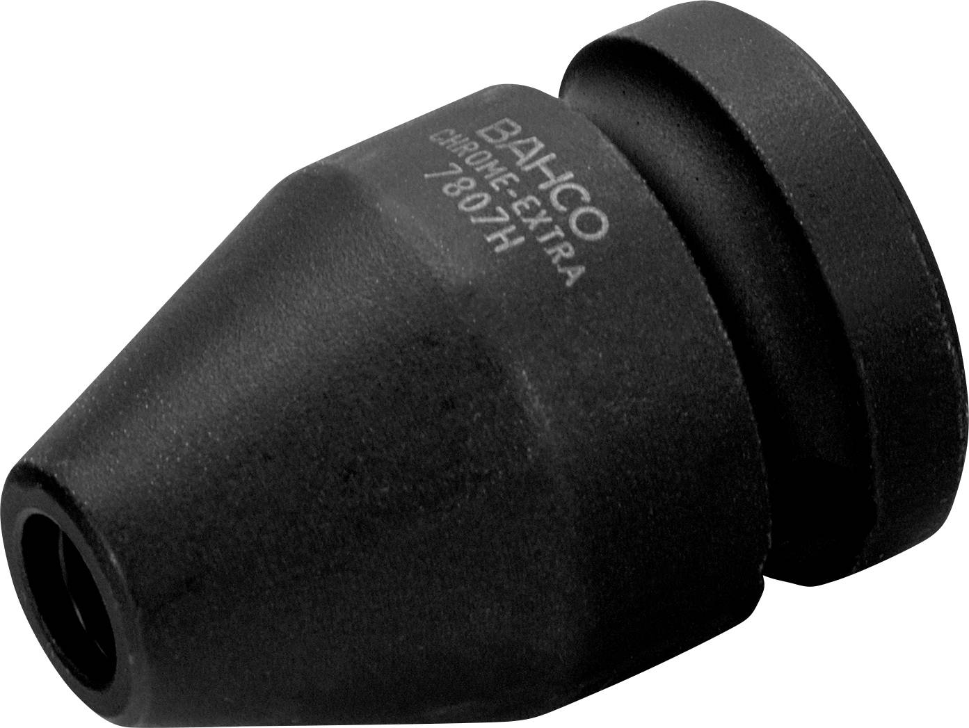 Outil métallique sombre en forme de cylindre portant l'inscription 'BAHCO CHROME EXTRA 7807 H'.