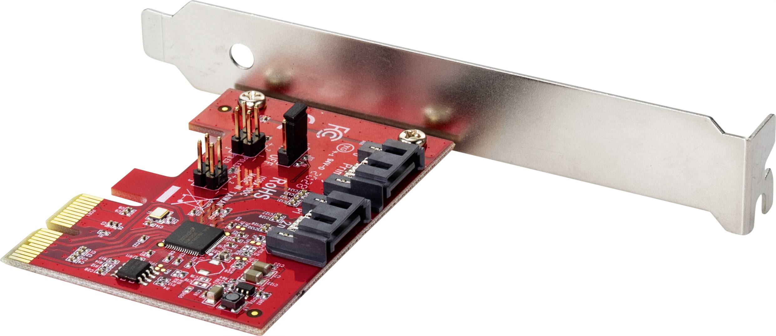 Renkforce RF-4679590 2 ports Contrôleur RAID PCIe x4 convient pour (SSD): SATA SSD avec équerre de slot Low Profile