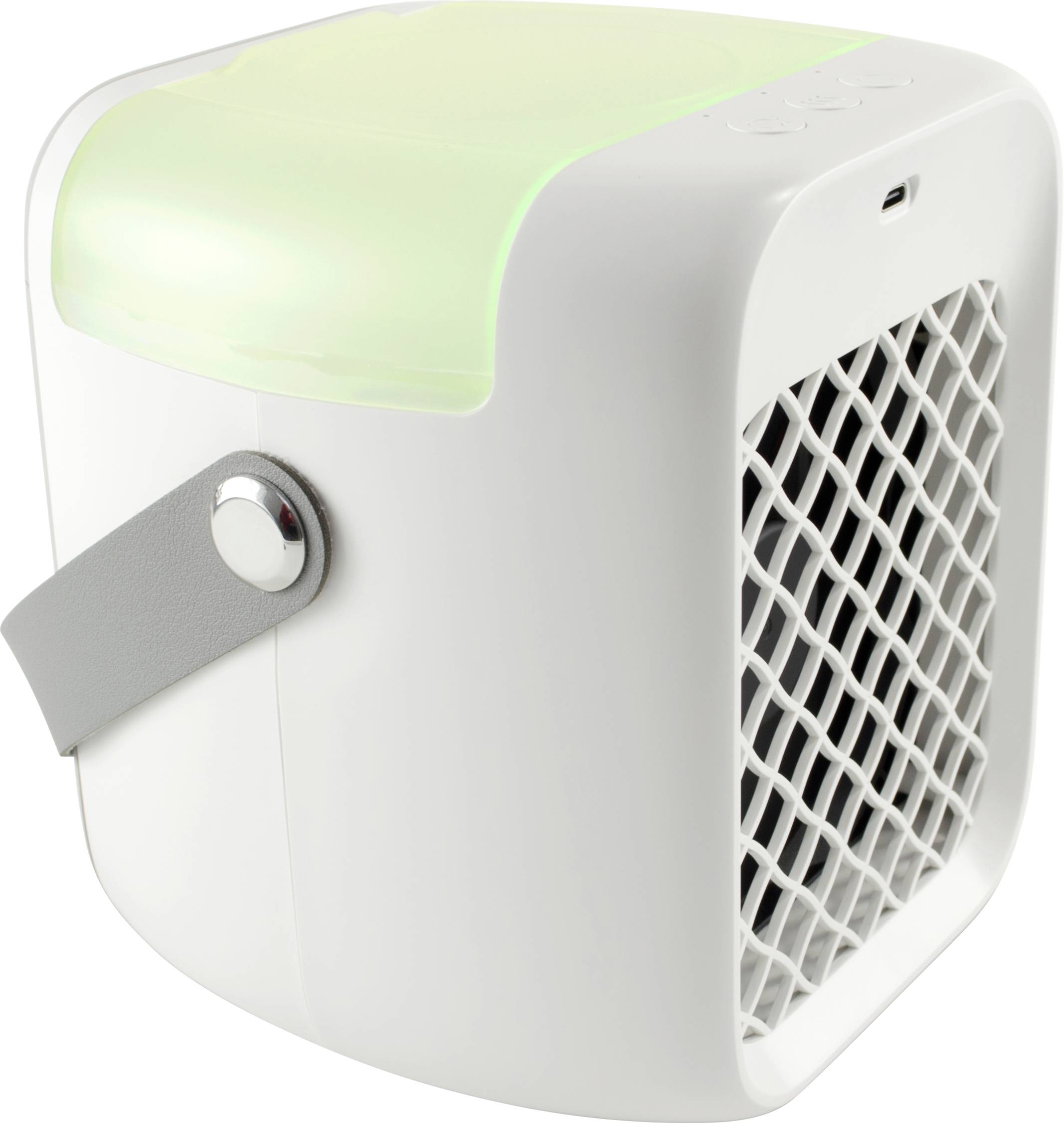 X4-LIFE Refroidisseur d'air (L x l x H) 15.2 x 17.4 x 17.3 cm avec batterie, avec éclairage, avec lumières d'ambiance au choix