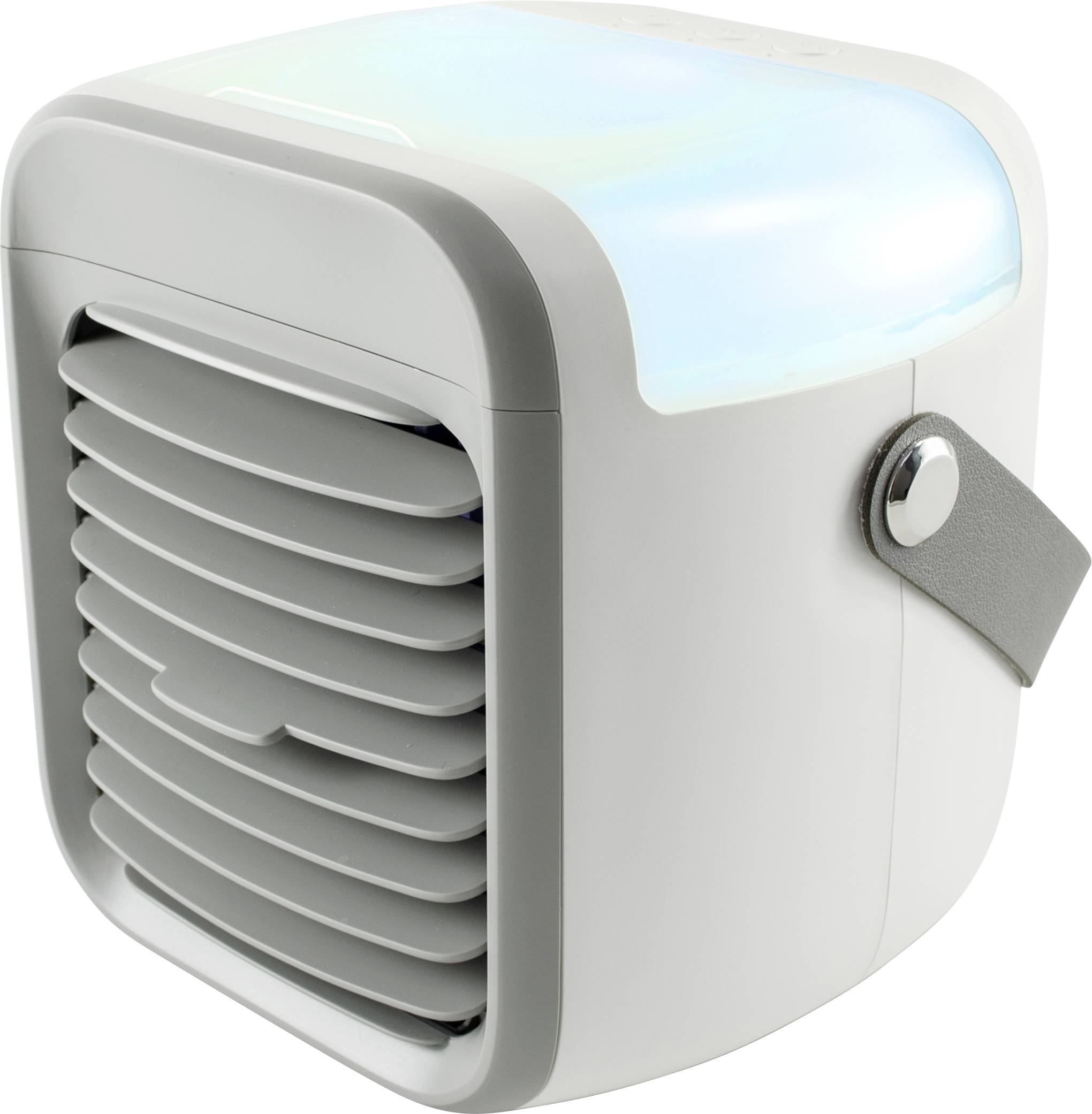 X4-LIFE Refroidisseur d'air (L x l x H) 15.2 x 17.4 x 17.3 cm avec batterie, avec éclairage, avec lumières d'ambiance au choix