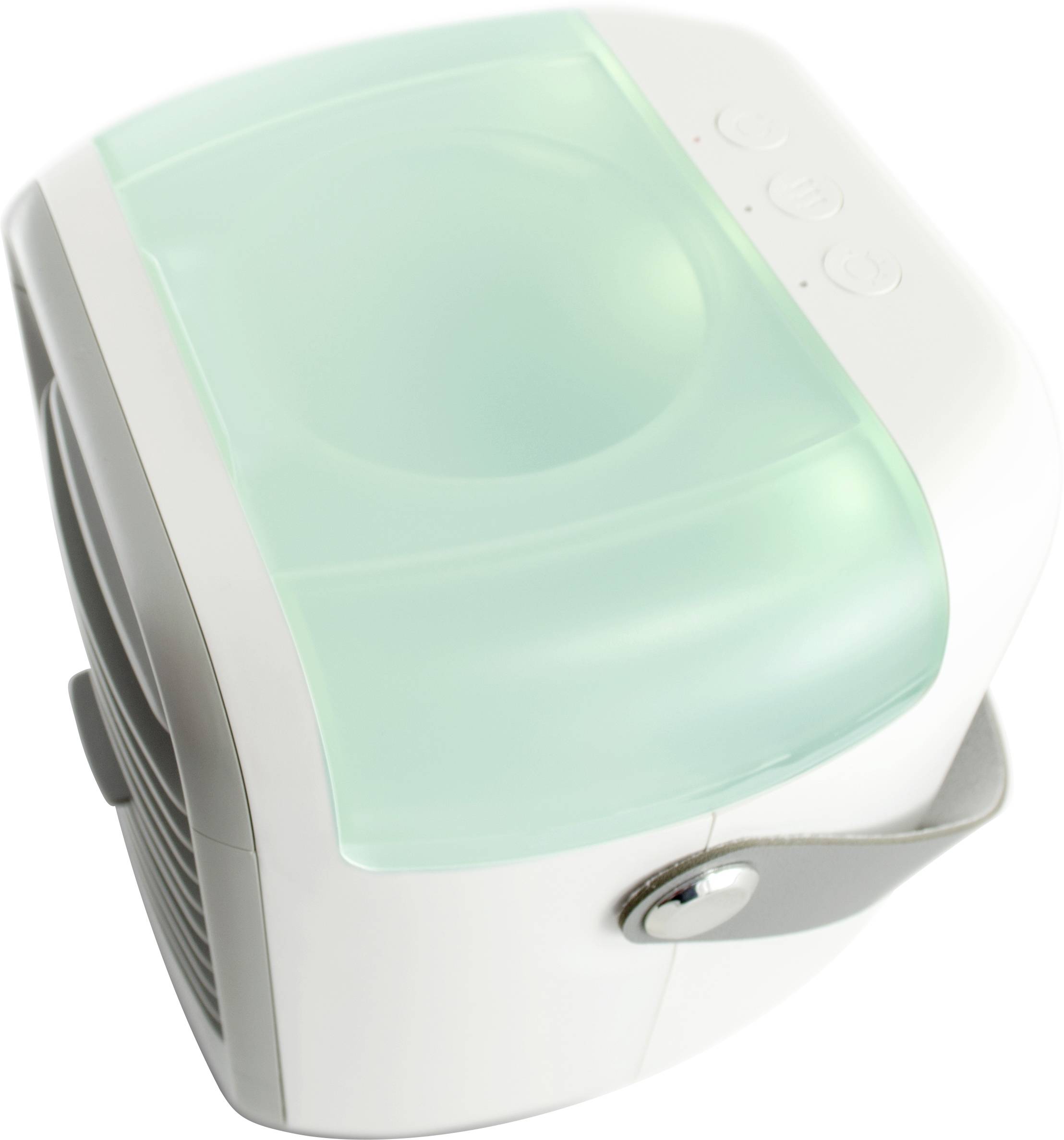 X4-LIFE Refroidisseur d'air (L x l x H) 15.2 x 17.4 x 17.3 cm avec batterie, avec éclairage, avec lumières d'ambiance au choix